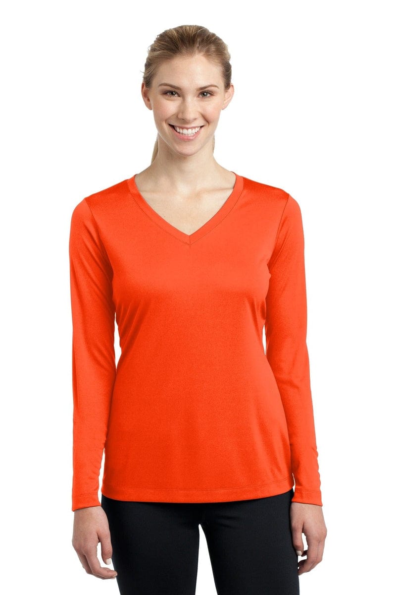 Sport-Tek LST353LS Ladies Long Sleeve PosiCharge Competitor V-Neck Tee. in 
