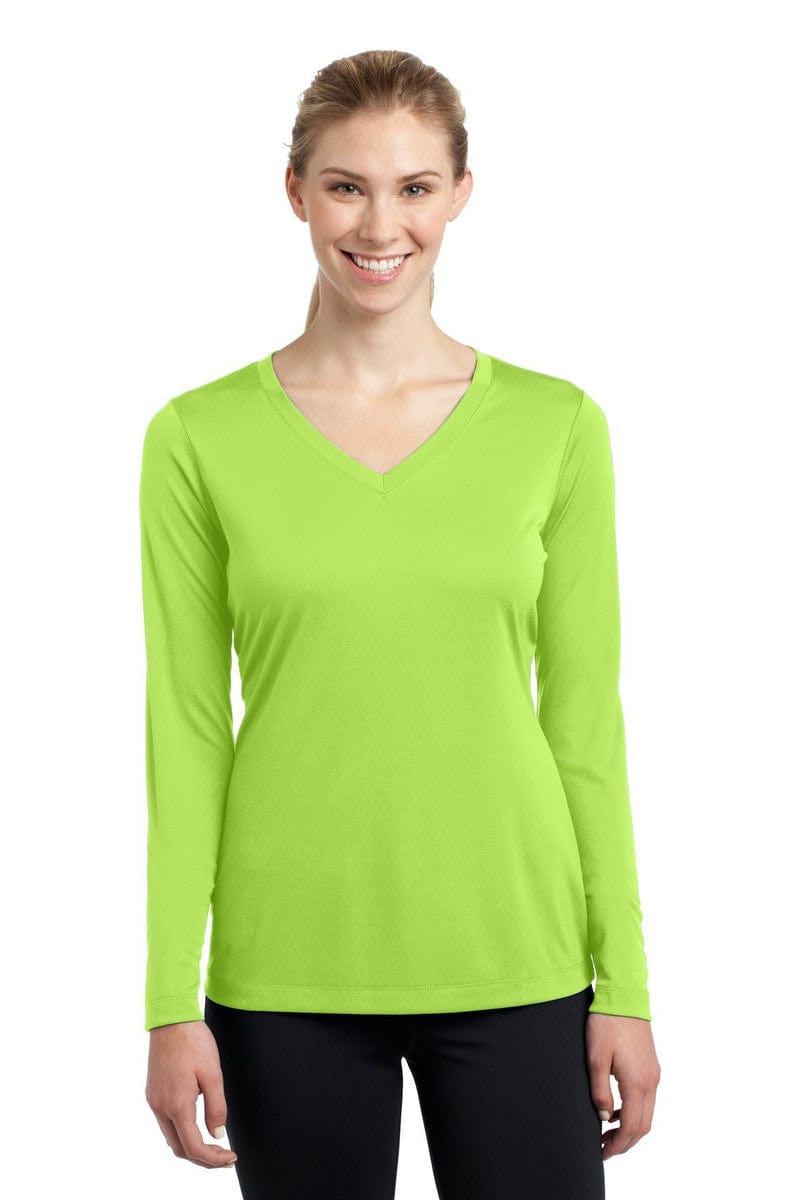 Sport-Tek LST353LS Ladies Long Sleeve PosiCharge Competitor V-Neck Tee. in 