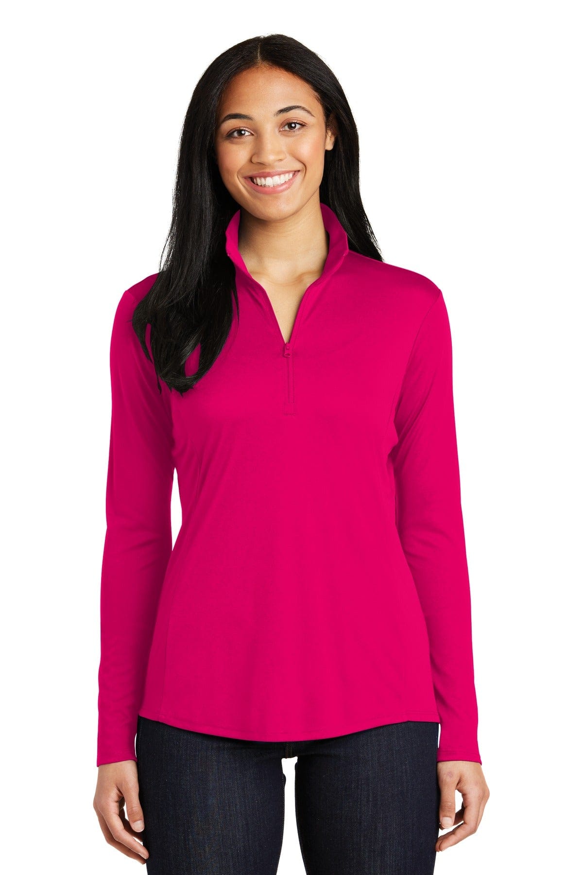 Sport-Tek Sweatshirts/Fleece XS / Pink Raspberry Sport-Tek LST357 Ladies PosiCharge Competitor 1/4-Zip Pullover