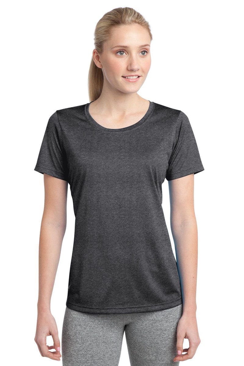 Sport-Tek LST360 Ladies Heather Contender Scoop Neck Tee in 