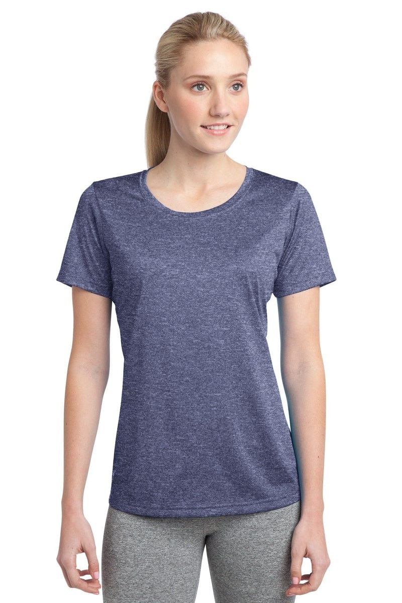 Sport-Tek LST360 Ladies Heather Contender Scoop Neck Tee in 