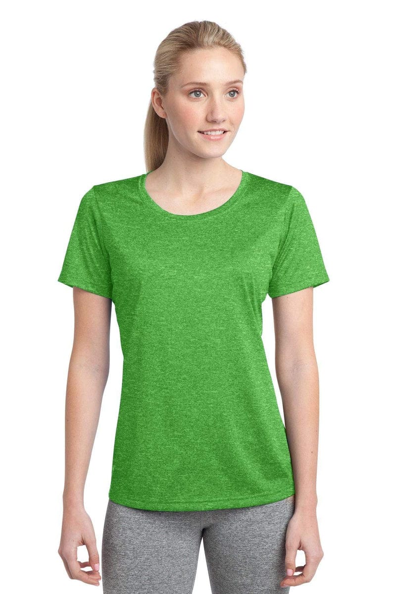 Sport-Tek LST360 Ladies Heather Contender Scoop Neck Tee in 