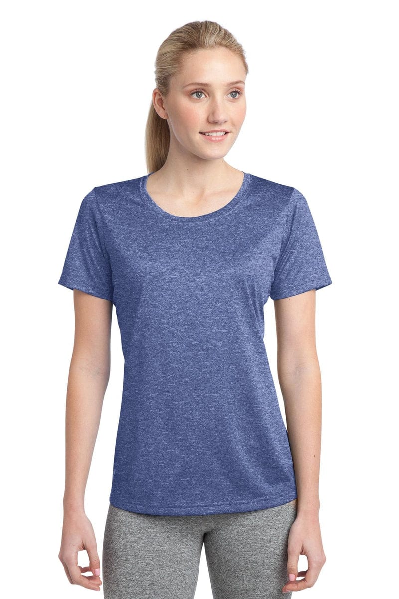 Sport-Tek LST360 Ladies Heather Contender Scoop Neck Tee in 
