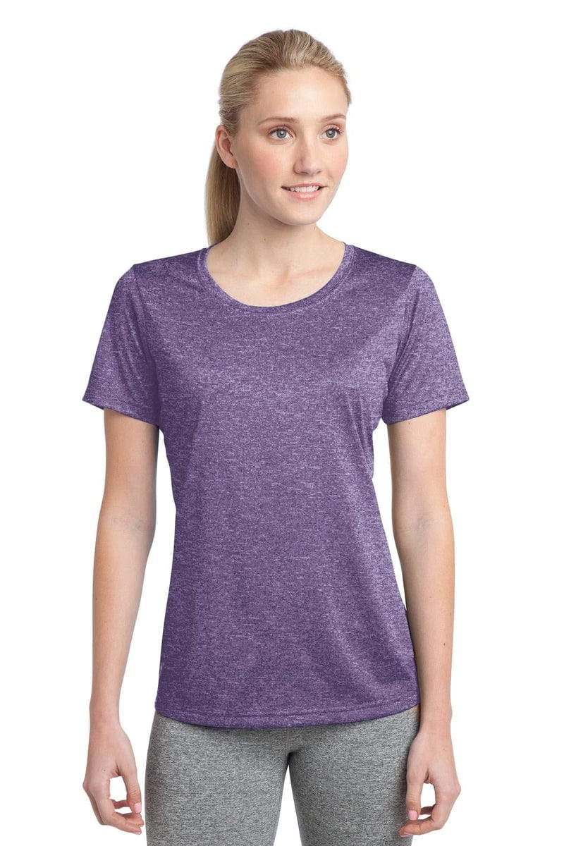 Sport-Tek LST360 Ladies Heather Contender Scoop Neck Tee in 