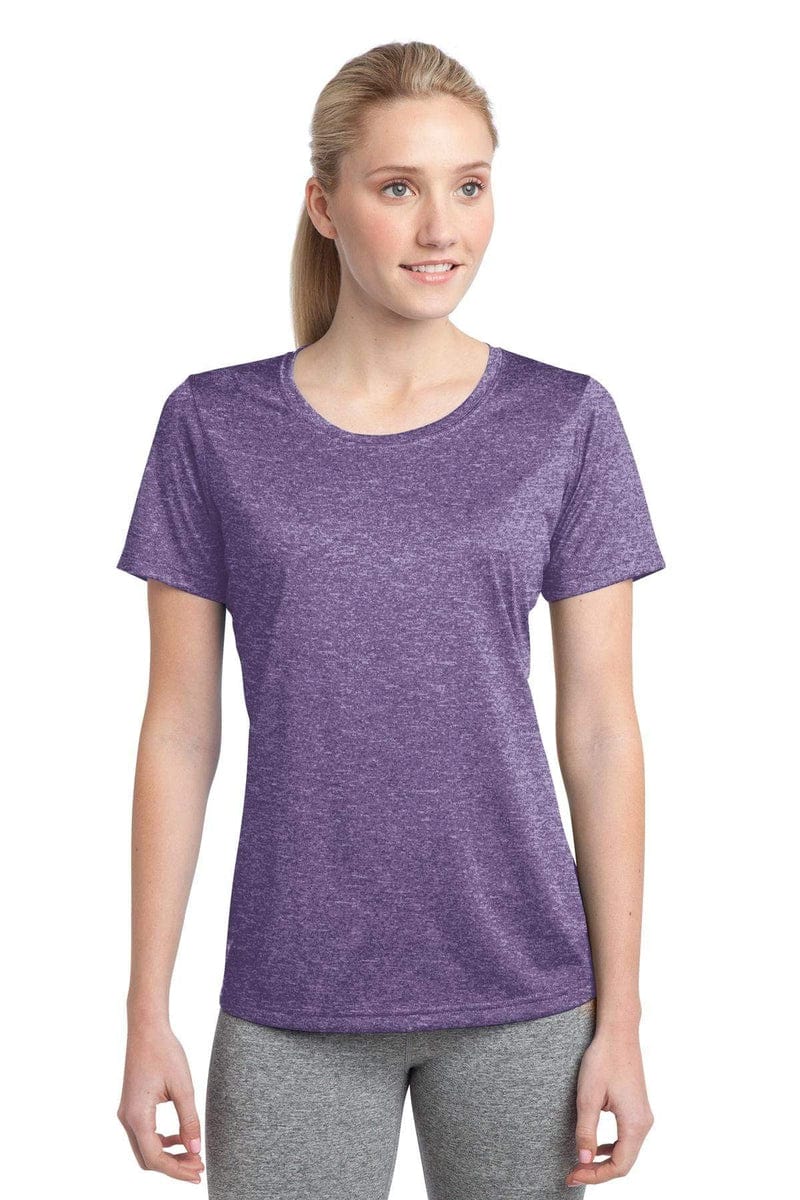 Sport-Tek LST360 Ladies Heather Contender Scoop Neck Tee in 