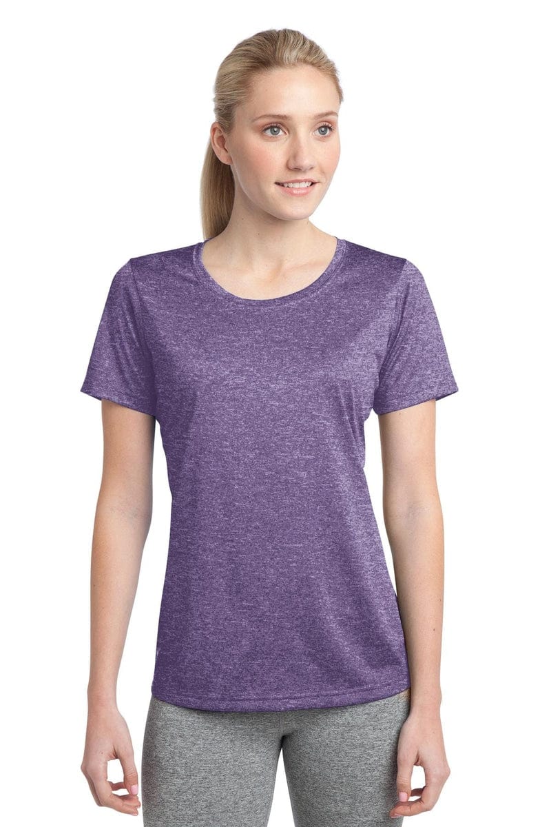 Sport-Tek LST360 Ladies Heather Contender Scoop Neck Tee in 