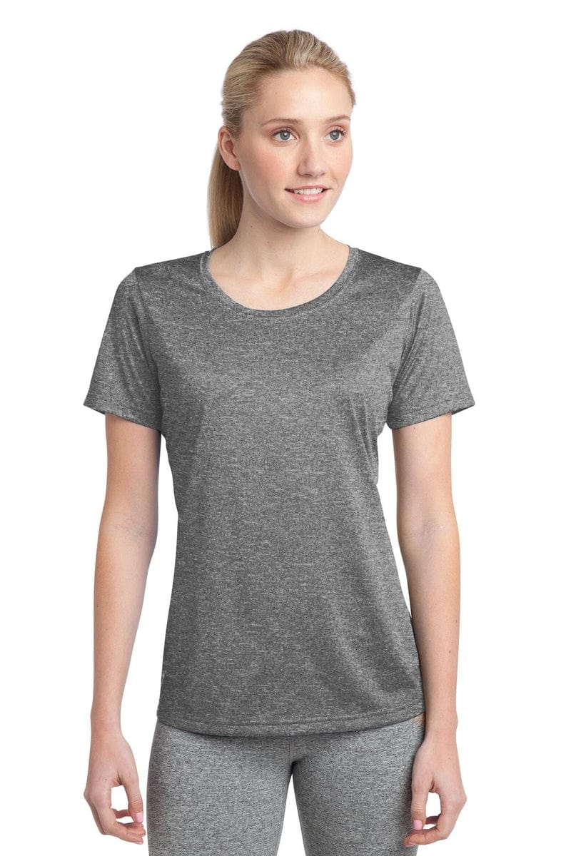 Sport-Tek LST360 Ladies Heather Contender Scoop Neck Tee in 