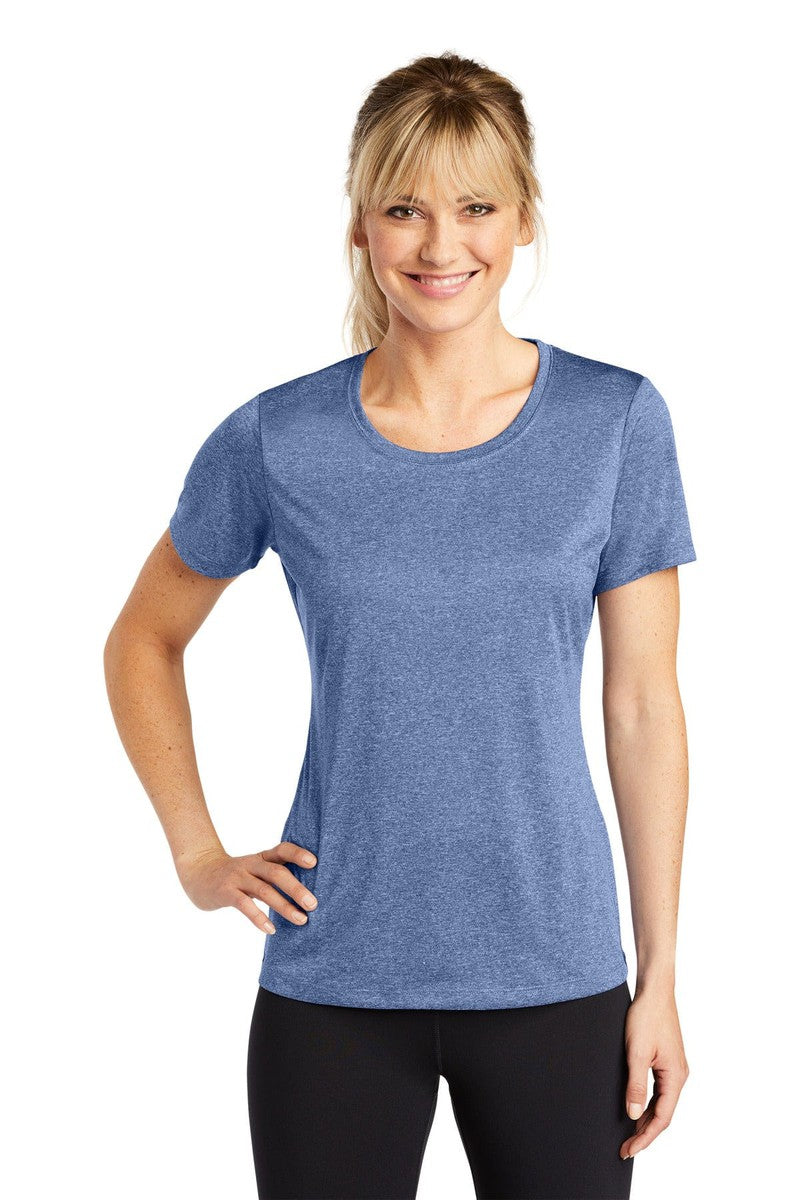 Sport-Tek LST360 Ladies Heather Contender Scoop Neck Tee in 