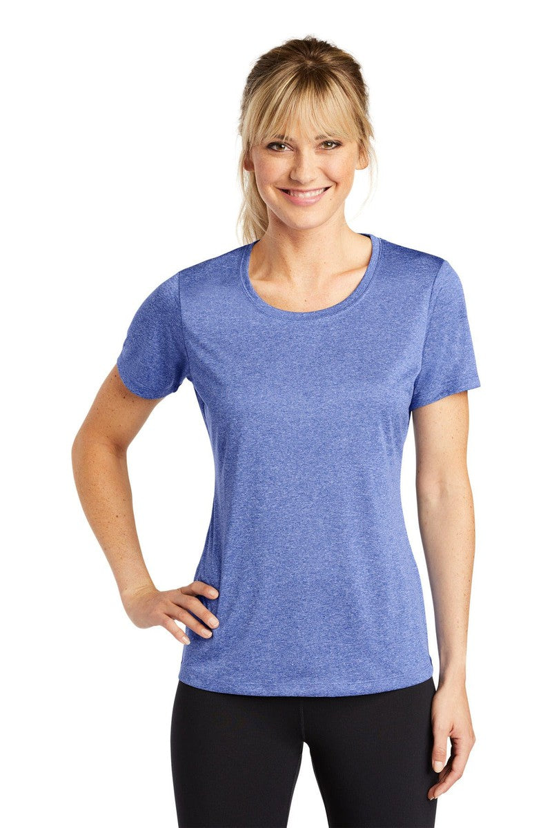 Sport-Tek LST360 Ladies Heather Contender Scoop Neck Tee in 