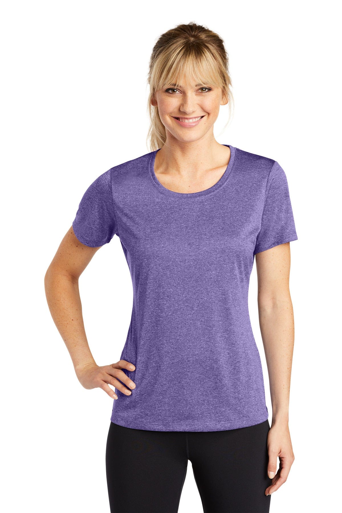 Sport-Tek T-Shirts Sport-Tek LST360 Ladies Heather Contender Scoop Neck Tee