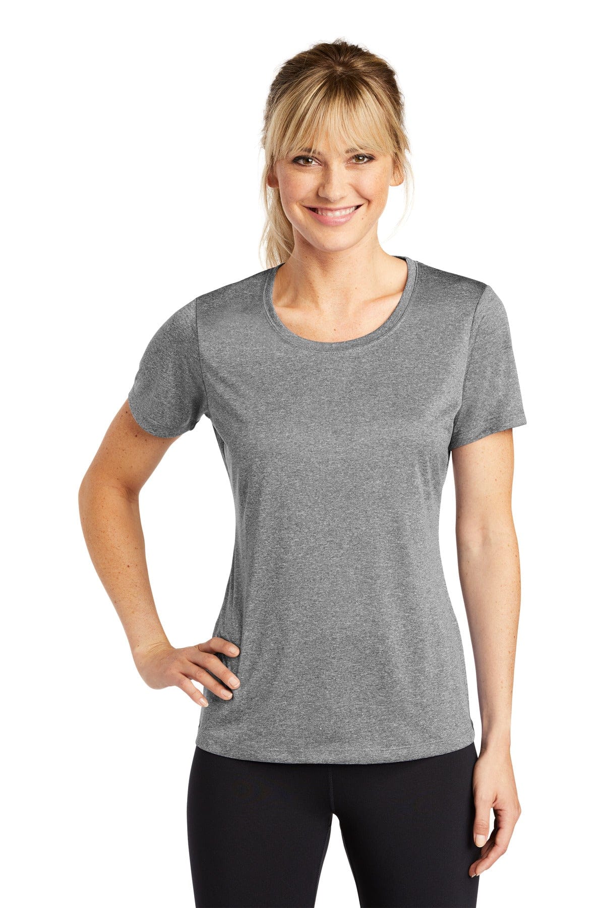 Sport-Tek T-Shirts Sport-Tek LST360 Ladies Heather Contender Scoop Neck Tee