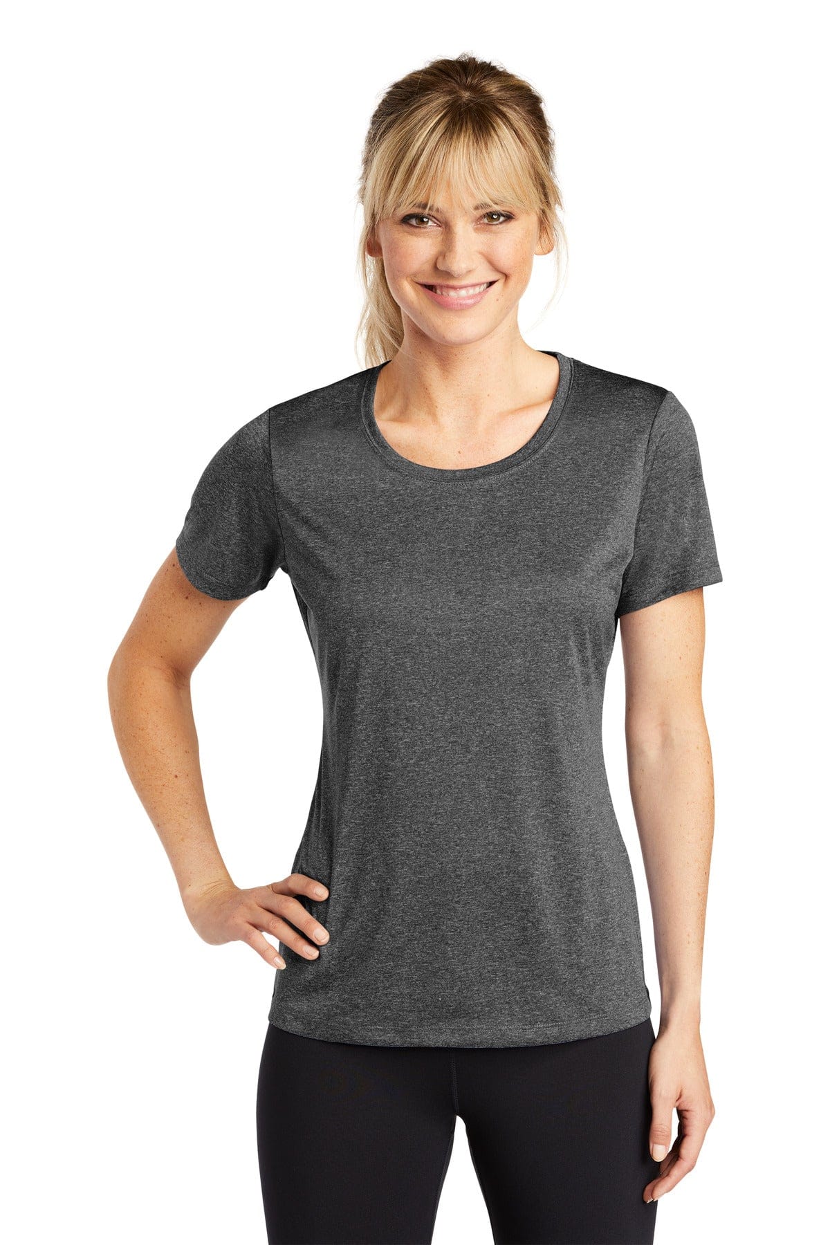 Sport-Tek T-Shirts Sport-Tek LST360 Ladies Heather Contender Scoop Neck Tee