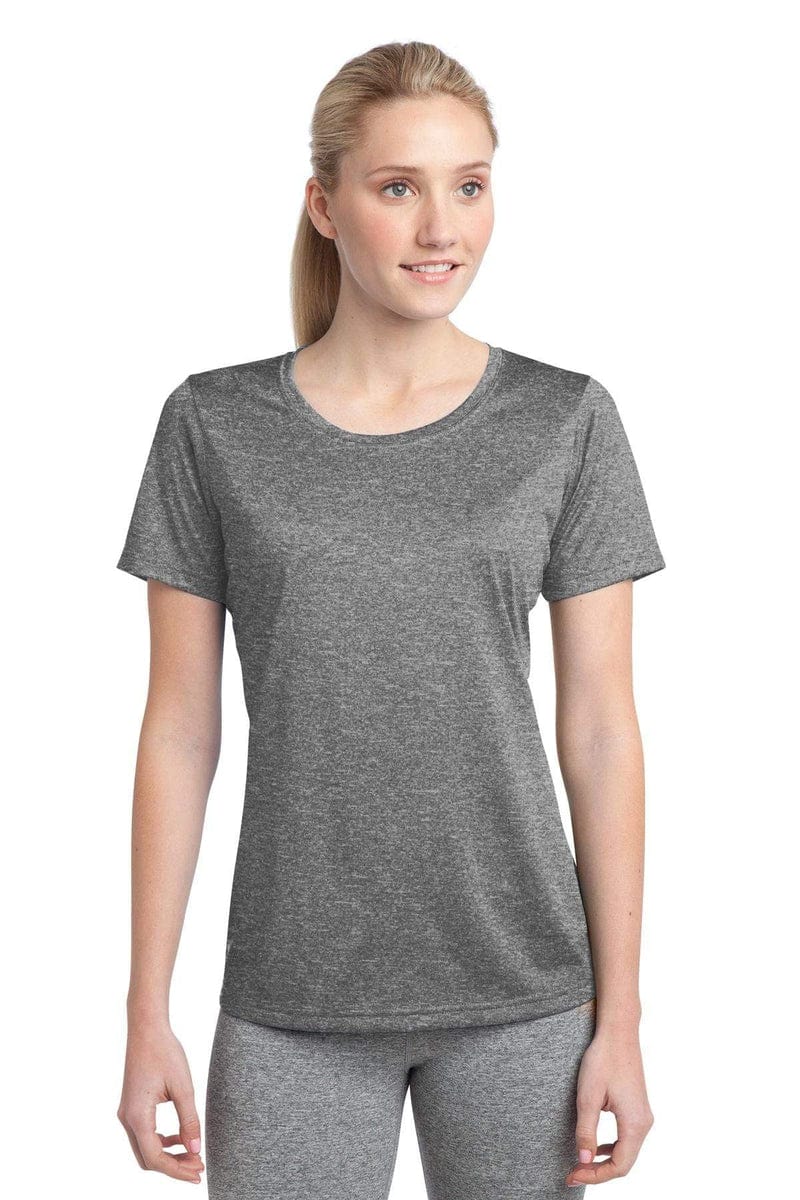 Sport-Tek LST360 Ladies Heather Contender Scoop Neck Tee in 