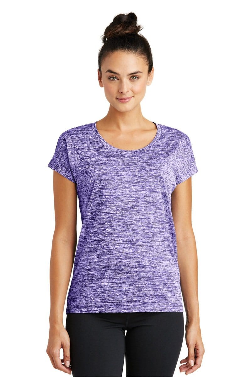 Sport-Tek LST390 Ladies PosiCharge Electric Heather Sporty Tee in 