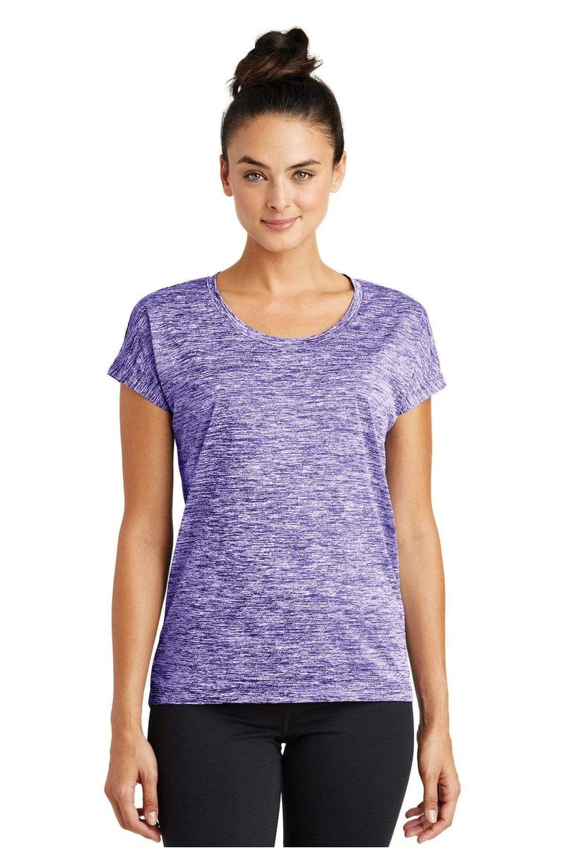 Sport-Tek LST390 Ladies PosiCharge Electric Heather Sporty Tee in 