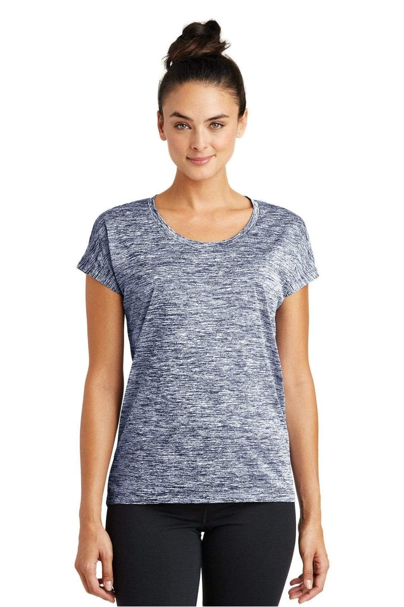 Sport-Tek LST390 Ladies PosiCharge Electric Heather Sporty Tee in 