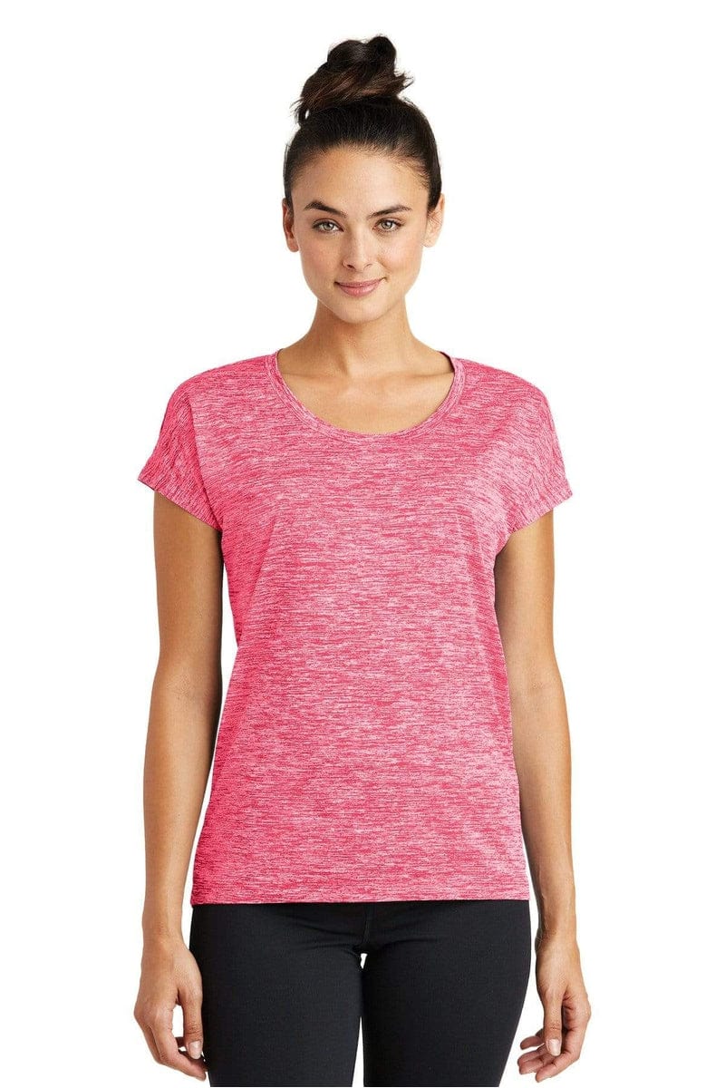 Sport-Tek LST390 Ladies PosiCharge Electric Heather Sporty Tee in 