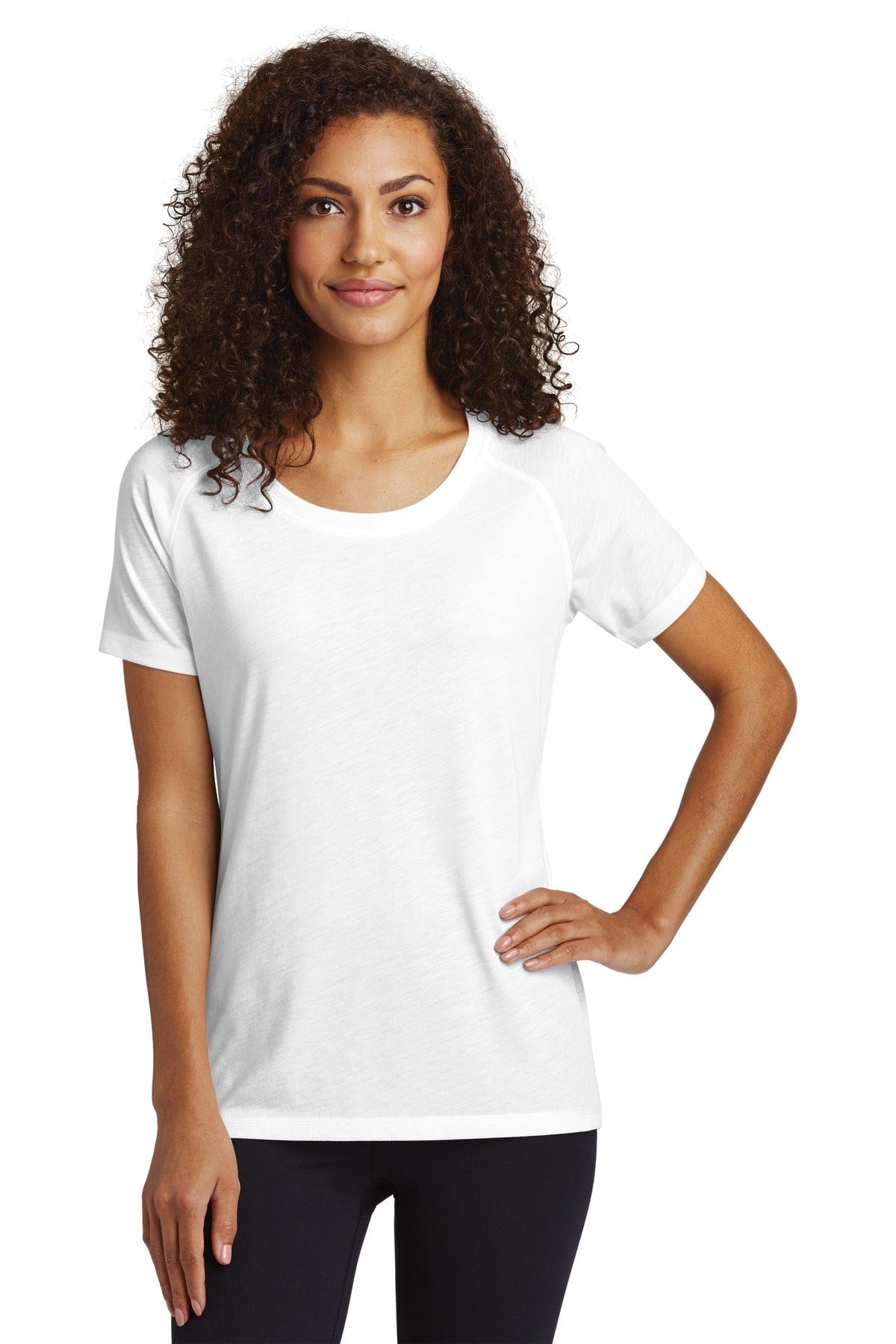 Sport-Tek T-Shirts Sport-Tek LST400 Ladies PosiCharge Tri-Blend Wicking Scoop Neck Raglan Tee