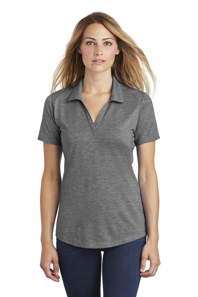 Sport-Tek LST405 Ladies PosiCharge Tri-Blend Wicking Polo in 