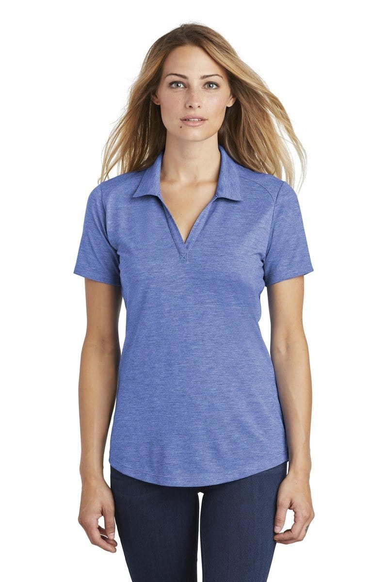 Sport-Tek LST405 Ladies PosiCharge Tri-Blend Wicking Polo in 