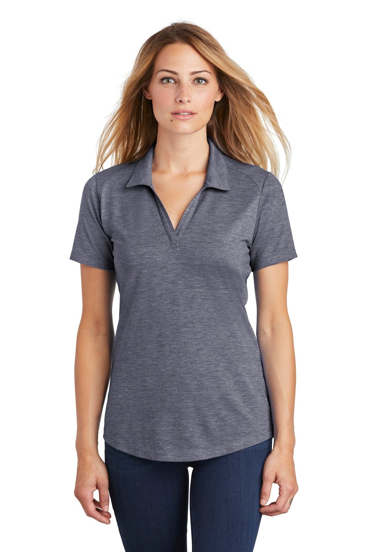 Sport-Tek Polos/Knits Sport-Tek LST405 Ladies PosiCharge Tri-Blend Wicking Polo