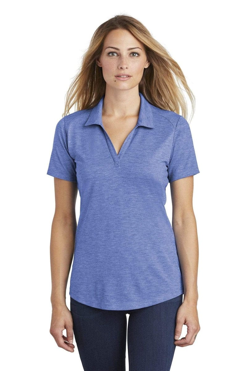 Sport-Tek LST405 Ladies PosiCharge Tri-Blend Wicking Polo in 