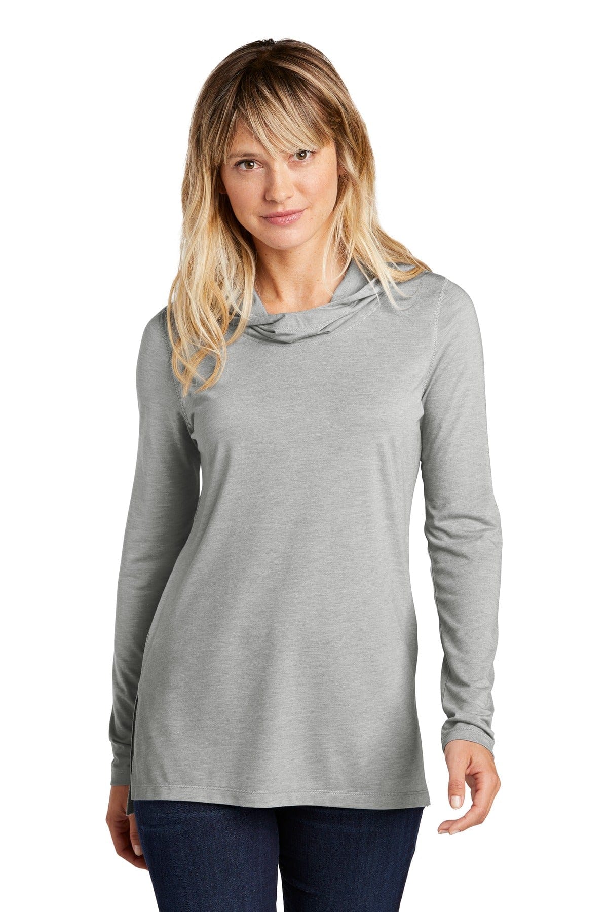 Sport-Tek LST406 Ladies PosiCharge Tri-Blend Wicking Long Sleeve Hoodie in 