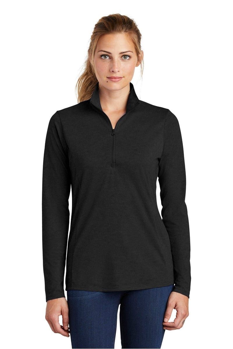 Sport-Tek LST407 Ladies PosiCharge Tri-Blend Wicking 1/4-Zip Pullover in 