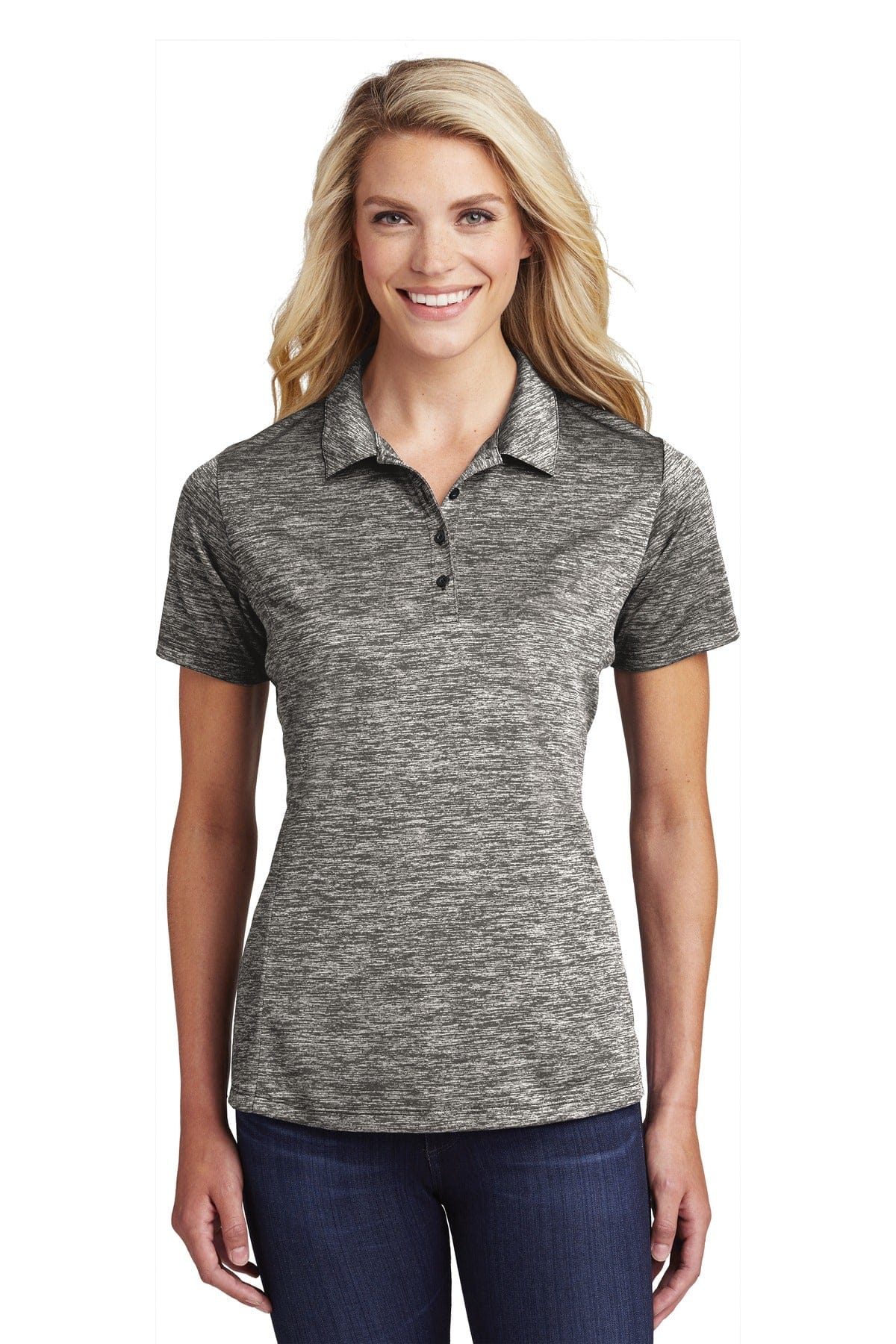 Sport-Tek Polos/Knits Sport-Tek LST590 Ladies PosiCharge Electric Heather Polo