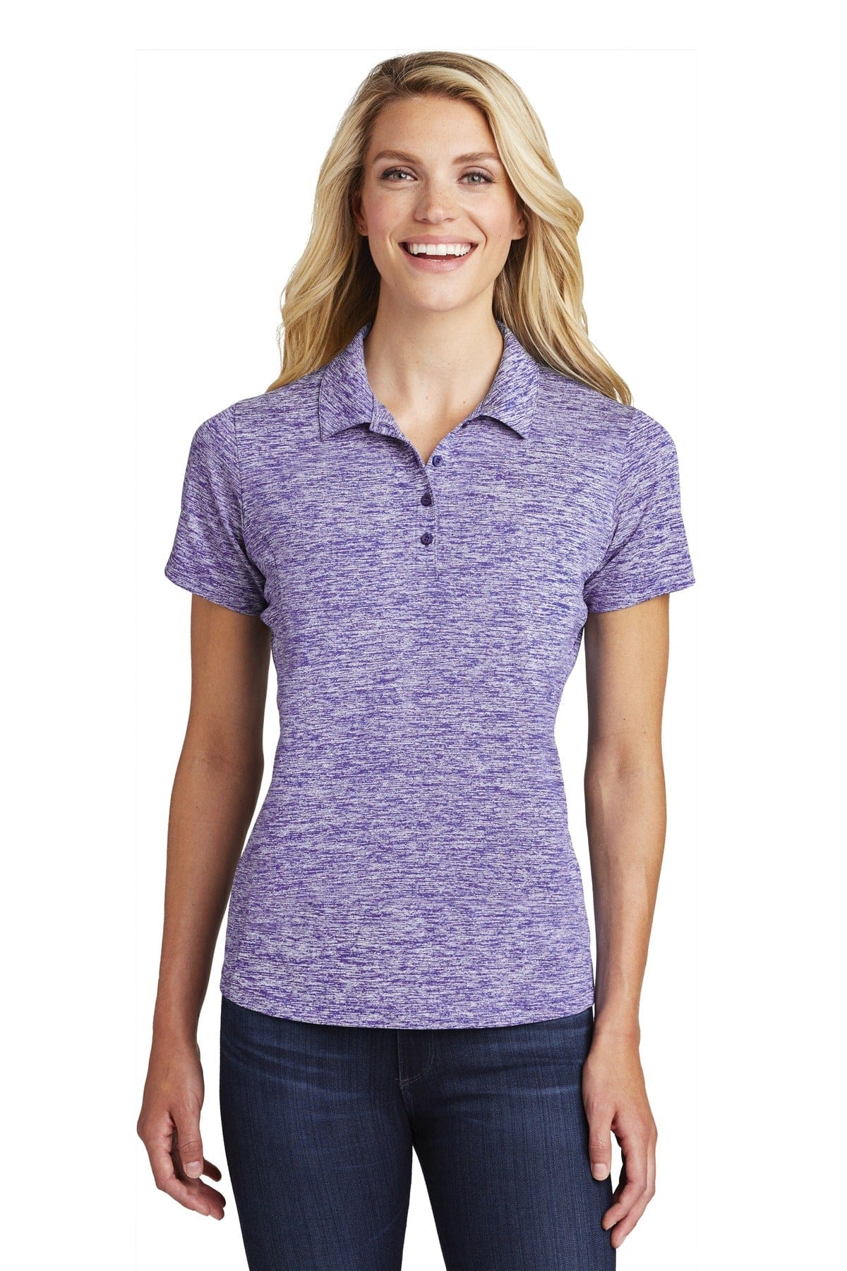 Sport-Tek Polos/Knits Sport-Tek LST590 Ladies PosiCharge Electric Heather Polo