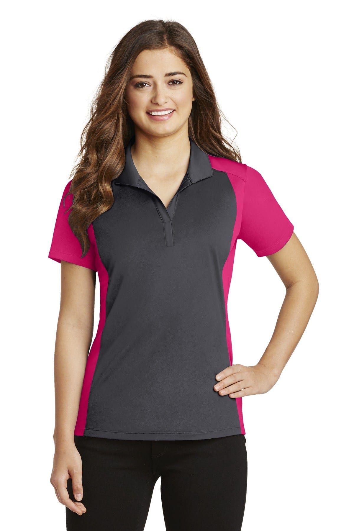 Sport-Tek Polos/Knits Sport-Tek LST652 Ladies Colorblock Micropique Sport-Wick Polo