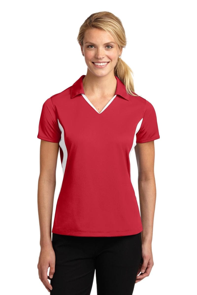 Sport-Tek LST655 Ladies Side Blocked Micropique Sport-Wick Polo in 