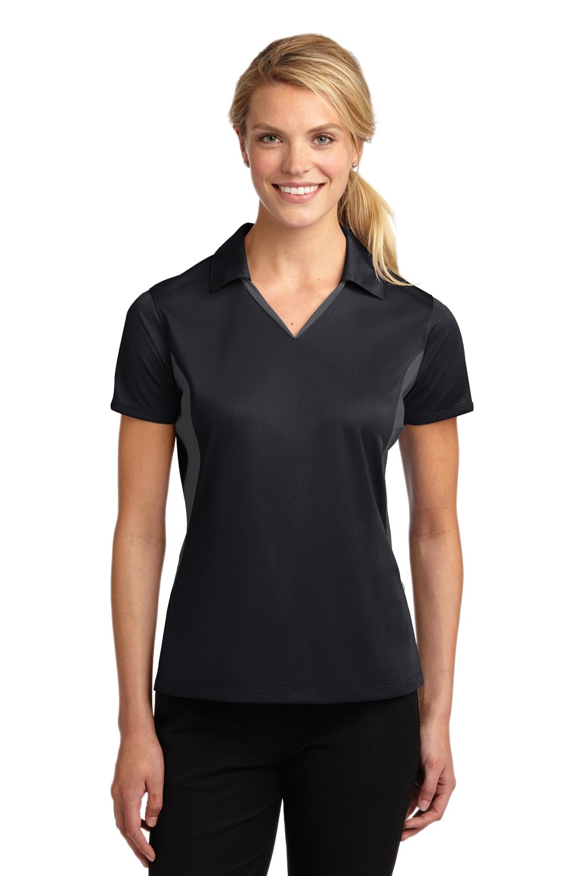 Sport-Tek LST655 Ladies Side Blocked Micropique Sport-Wick Polo in 