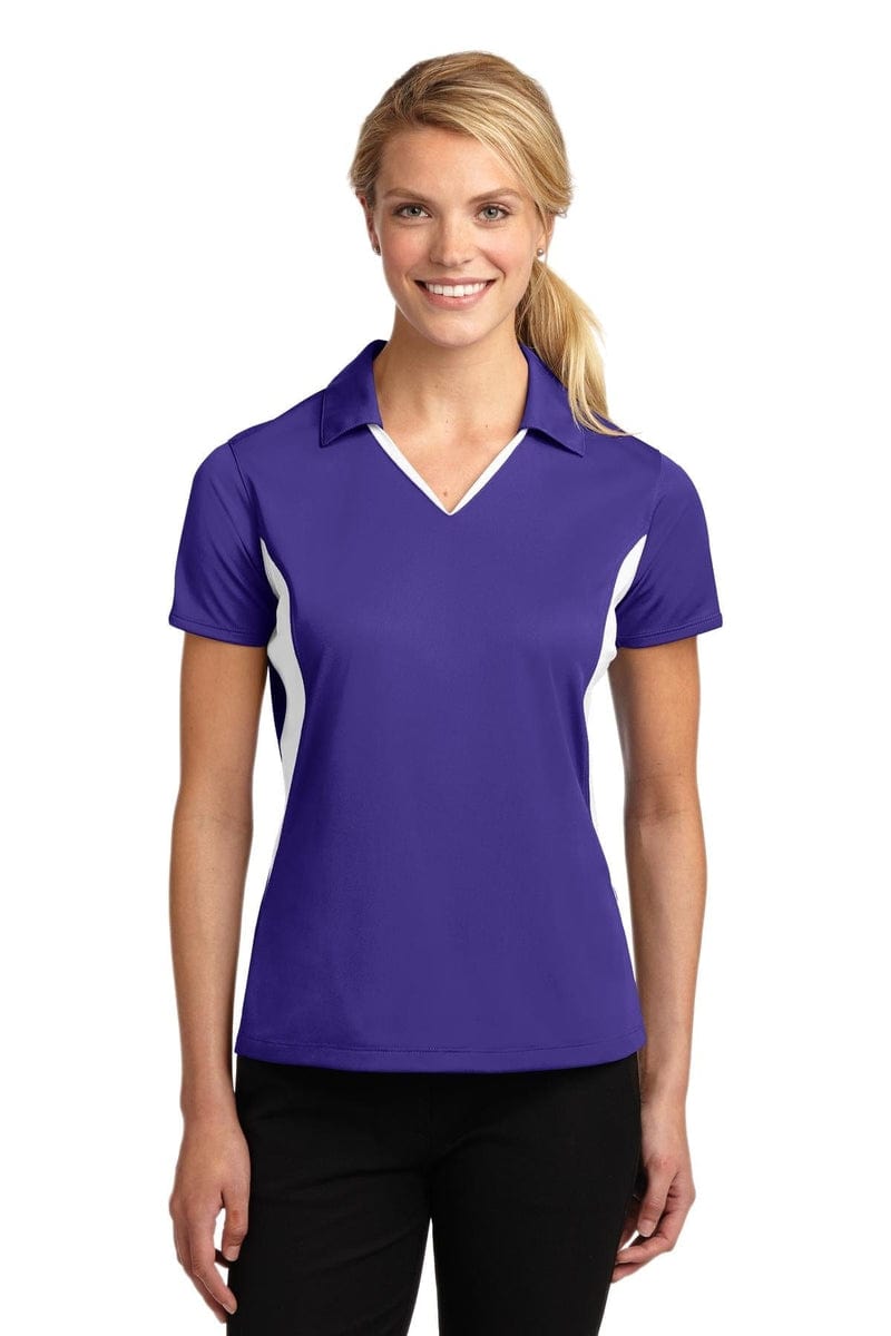 Sport-Tek LST655 Ladies Side Blocked Micropique Sport-Wick Polo in 