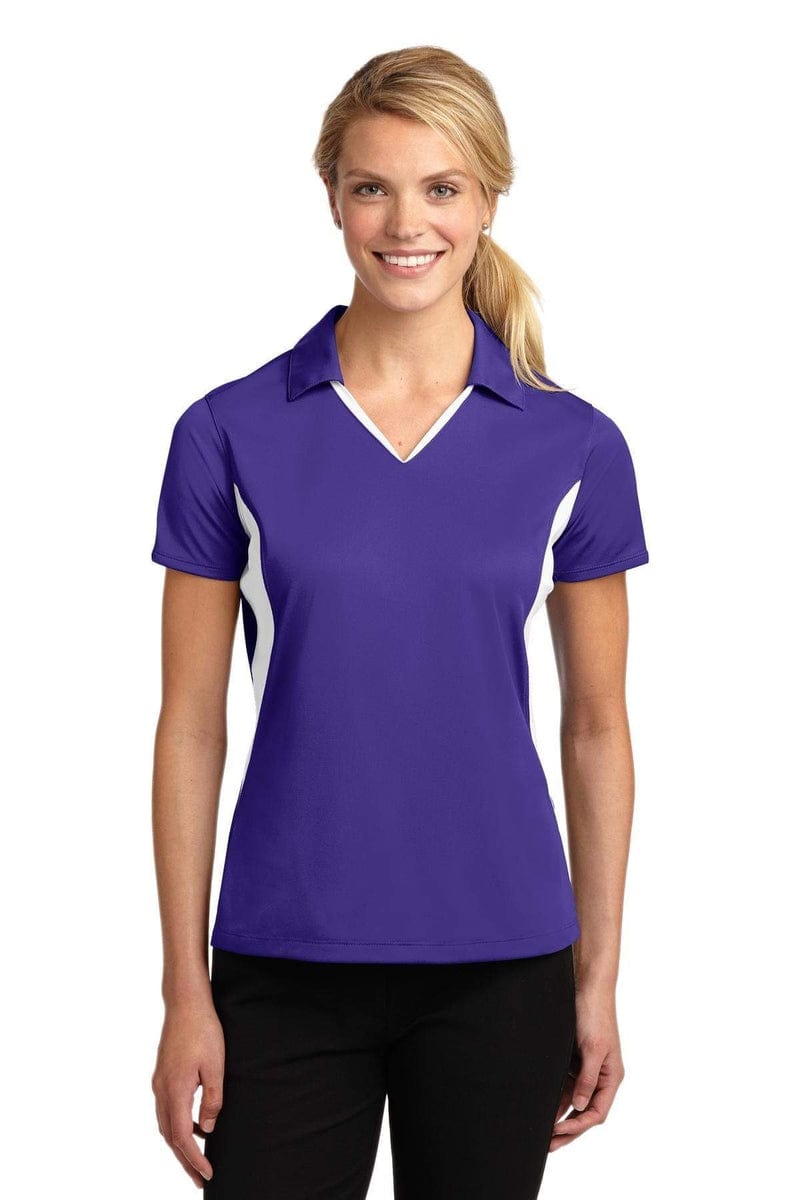 Sport-Tek LST655 Ladies Side Blocked Micropique Sport-Wick Polo in 
