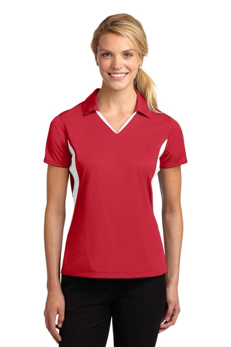 Sport-Tek LST655 Ladies Side Blocked Micropique Sport-Wick Polo in 