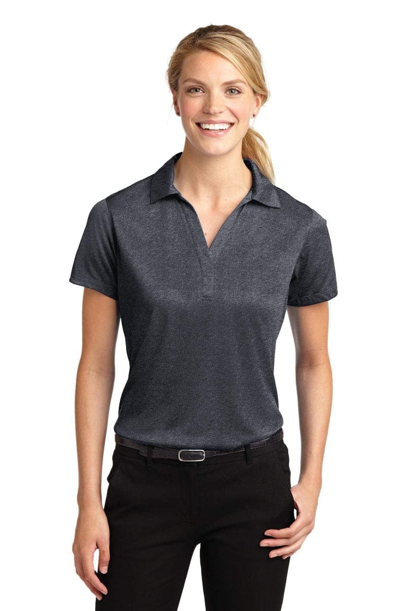 Sport-Tek LST660 Ladies Heather Contender Polo in 
