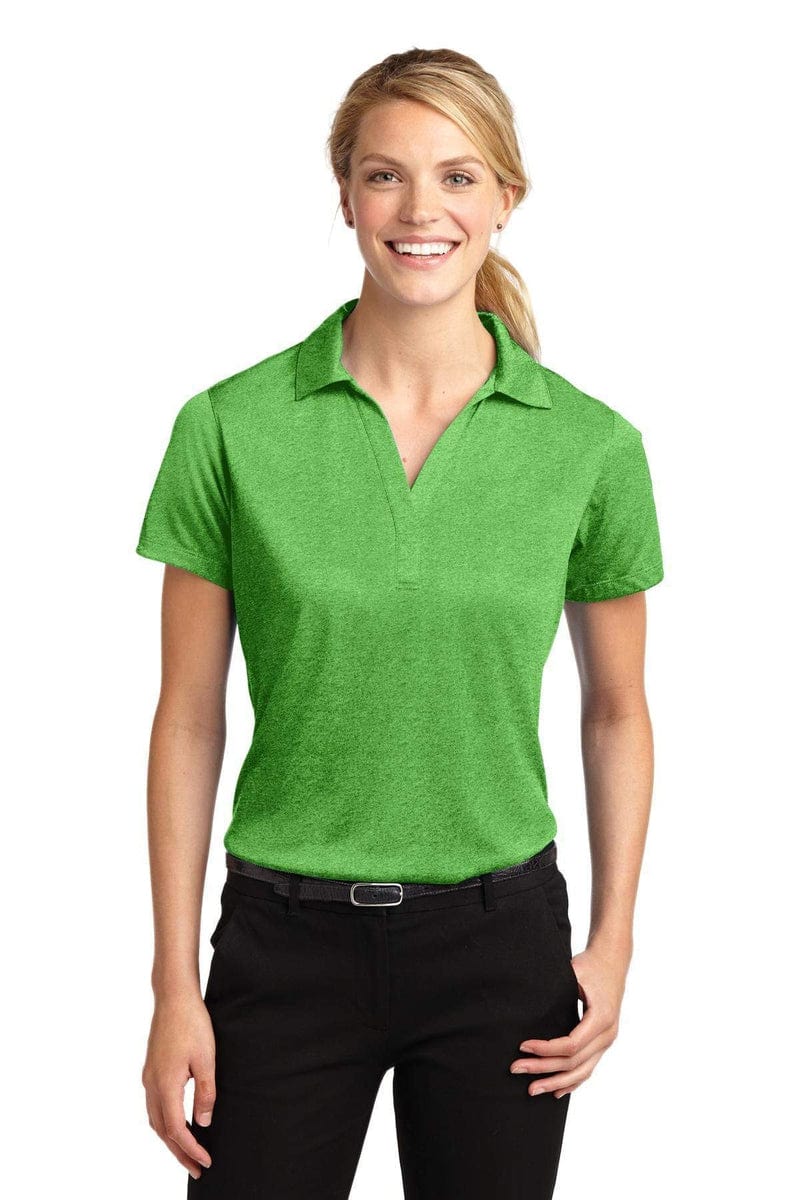 Sport-Tek LST660 Ladies Heather Contender Polo in 