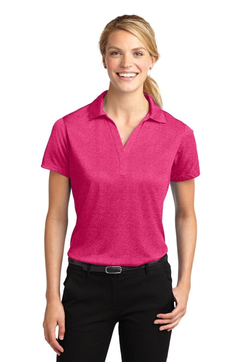 Sport-Tek LST660 Ladies Heather Contender Polo in 