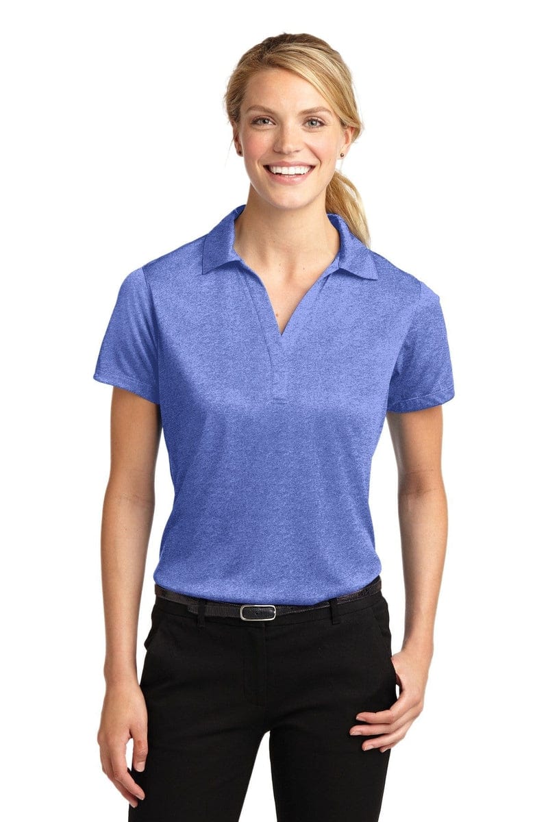 Sport-Tek LST660 Ladies Heather Contender Polo in 