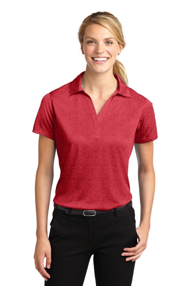 Sport-Tek LST660 Ladies Heather Contender Polo in 