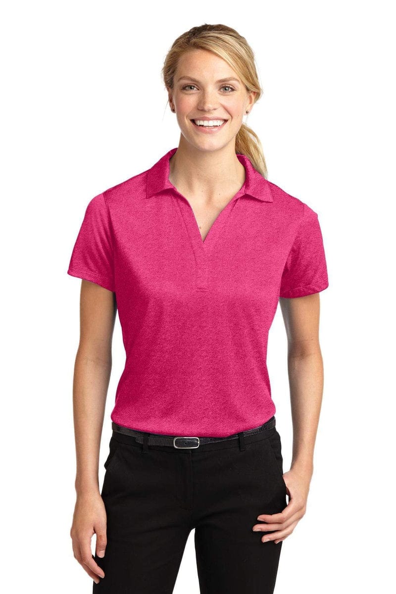 Sport-Tek LST660 Ladies Heather Contender Polo in 