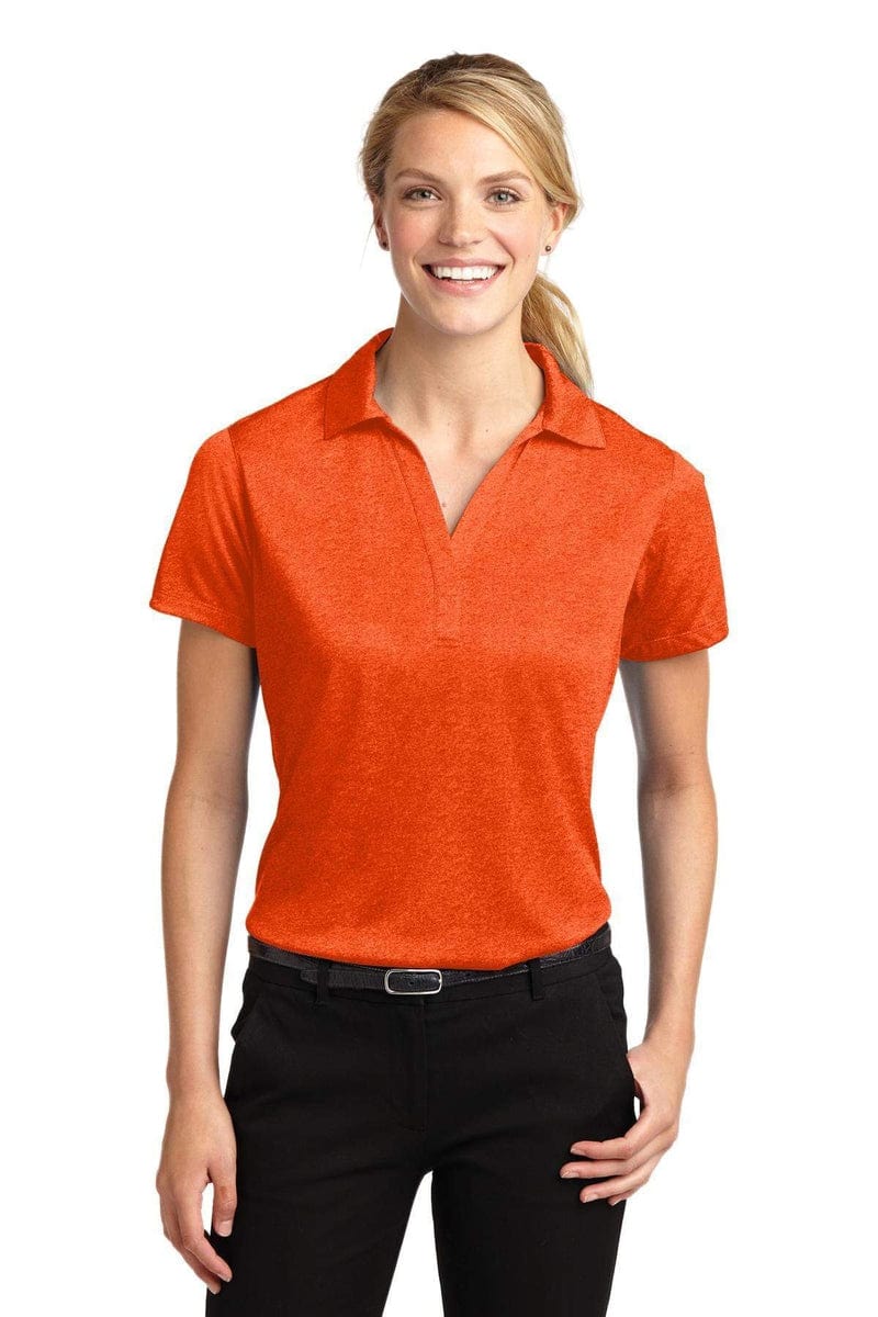 Sport-Tek LST660 Ladies Heather Contender Polo in 