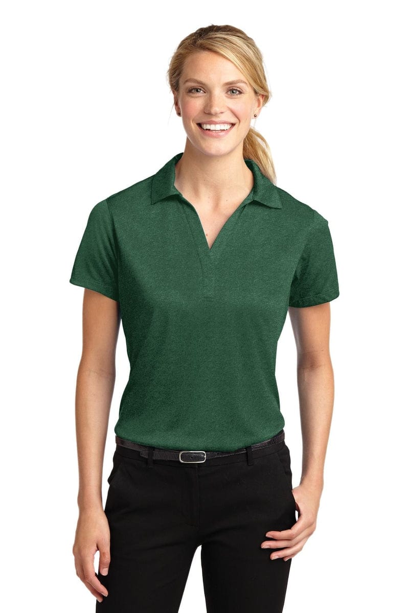 Sport-Tek LST660 Ladies Heather Contender Polo in 