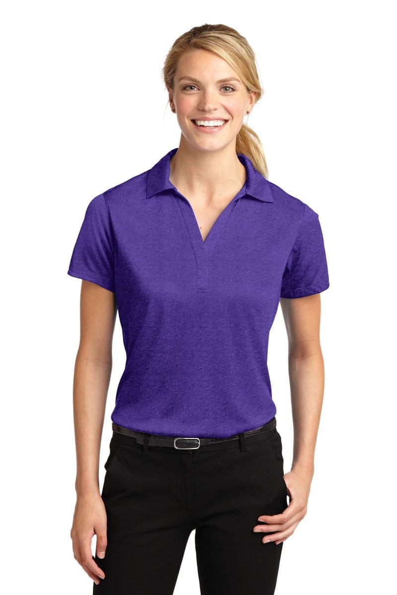 Sport-Tek LST660 Ladies Heather Contender Polo in 