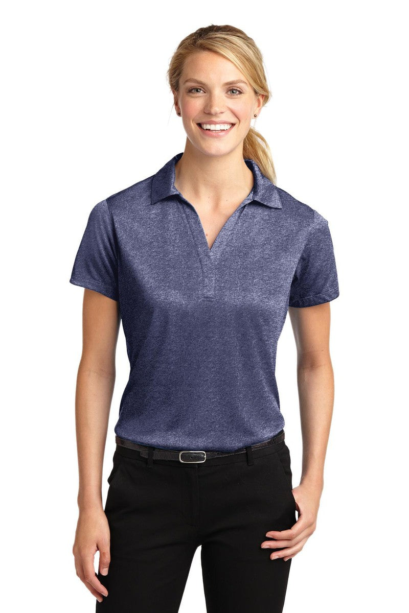 Sport-Tek LST660 Ladies Heather Contender Polo in 