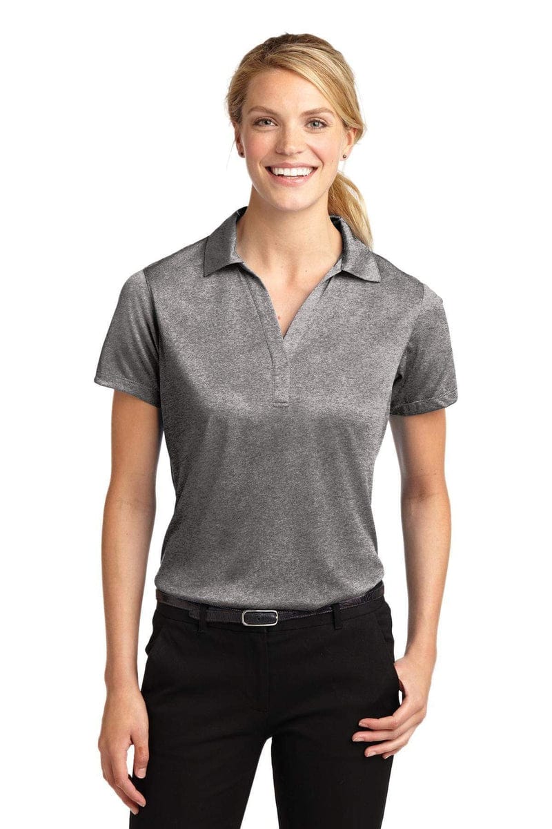 Sport-Tek LST660 Ladies Heather Contender Polo in 