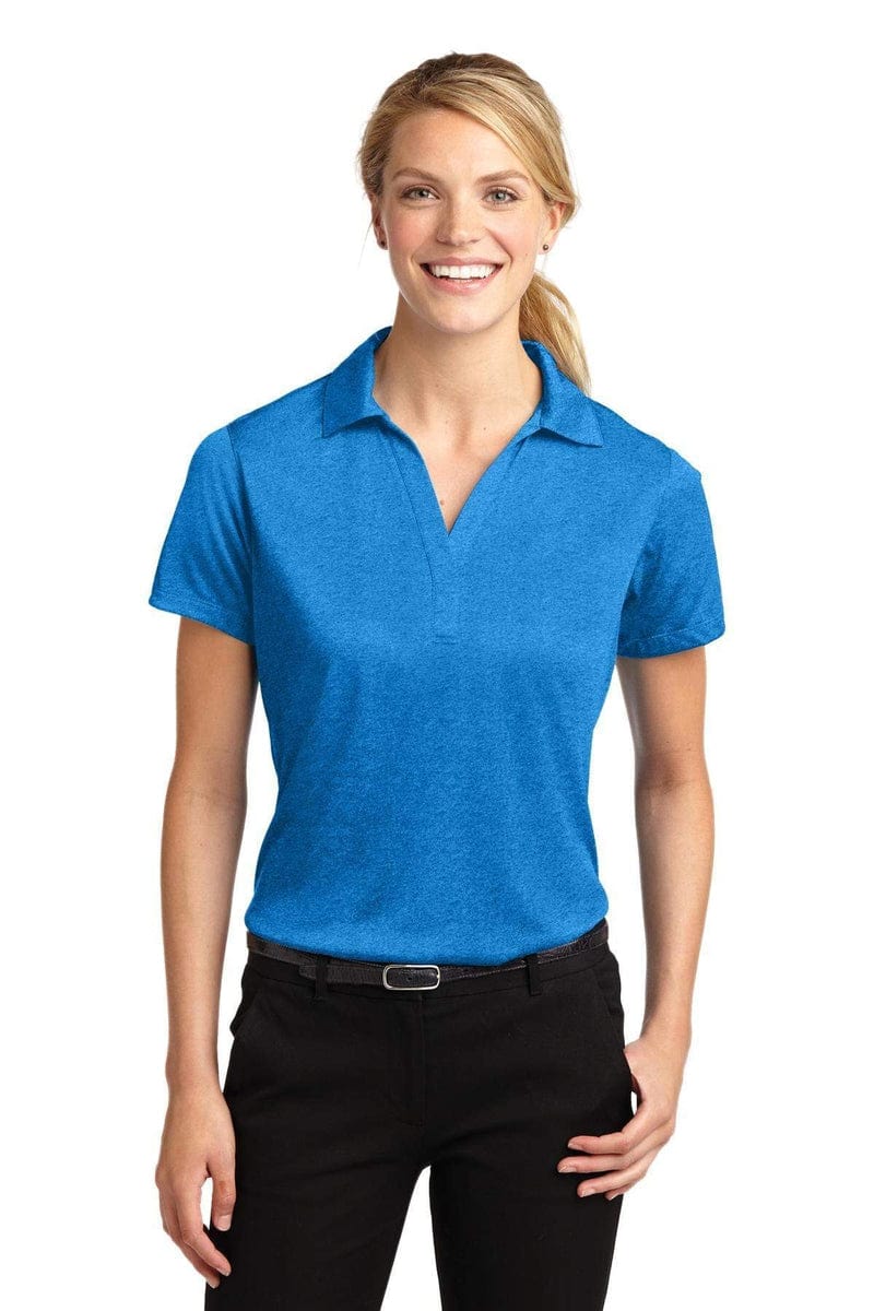 Sport-Tek LST660 Ladies Heather Contender Polo in 