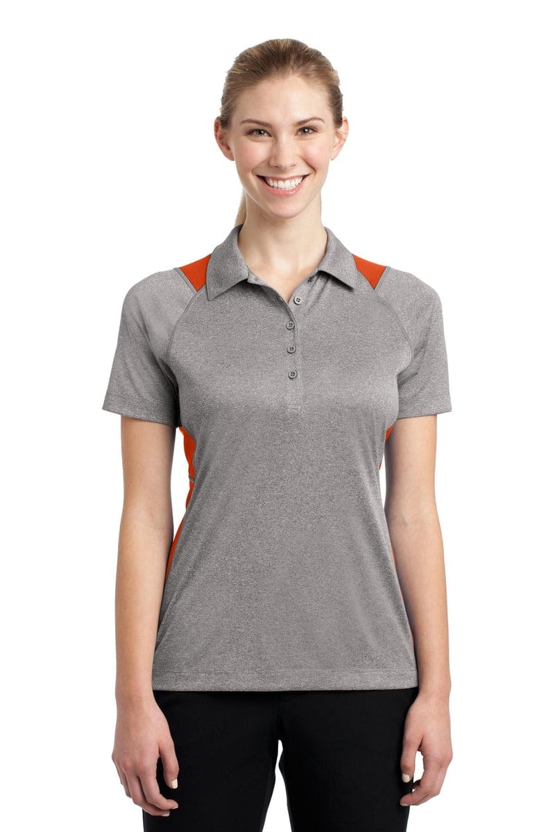 Sport-Tek LST665 Ladies Heather Colorblock Contender Polo in 