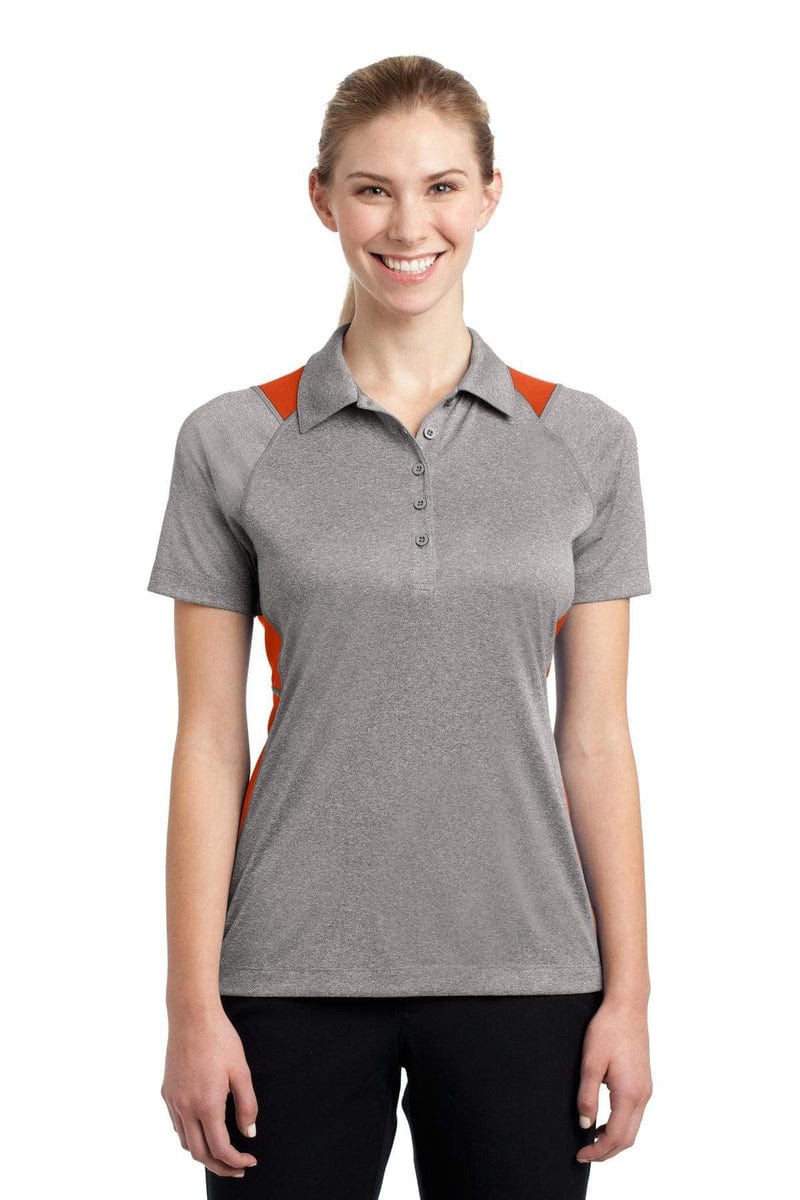 Sport-Tek LST665 Ladies Heather Colorblock Contender Polo in 